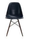 Eames Fiberglass Chair DSW, Eames navy blue, Ahorn dunkel