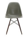 Eames Fiberglass Chair DSW, Eames raw umber, Ahorn dunkel