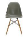 Eames Fiberglass Chair DSW, Eames raw umber, Ahorn gelblich