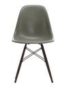 Eames Fiberglass Chair DSW, Eames raw umber, Ahorn schwarz