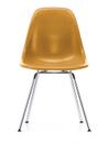 Eames Fiberglass Chair DSX, Eames ochre dark, Glanzchrom