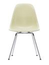 Eames Fiberglass Chair DSX, Eames parchment, Glanzchrom