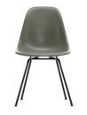 Eames Fiberglass Chair DSX, Eames raw umber, Pulverbeschichtet basic dark glatt