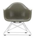 Eames Fiberglass Armchair LAR, Eames raw umber, Weiß