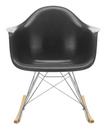 Eames Fiberglass Armchair RAR, Eames elephant hide grey, Verchromt, Ahorn gelblich