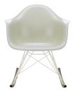 Eames Fiberglass Armchair RAR, Eames parchment, Weiß, Ahorn dunkel