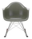 Eames Fiberglass Armchair RAR, Eames raw umber, Verchromt, Ahorn dunkel