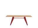 EM Table, 200 x 90 cm, Eiche natur, Naturholz Schutzlack, Japanese red