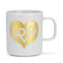 Girard Coffee Mugs, Love Heart, gold, Einzeln