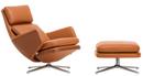 Grand Relax, Mit Ottoman, Leder cognac, Poliert, 41,5 cm