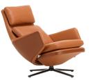 Grand Relax, Ohne Ottoman, Leder cognac, Basic dark, 41,5 cm