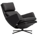 Grand Relax, Ohne Ottoman, Leder Premium F, nero, Basic dark, 41,5 cm