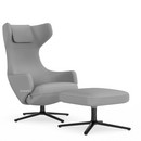 Details Vitra Grand Repos Grand Repos, Sessel Grand Repos & Ottoman, Stoff Mello Kieselgrau, 41 cm, Basic dark