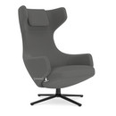 Grand Repos, Sessel Grand Repos, Stoff Cosy 2 Classic Grey, 46 cm, Basic dark