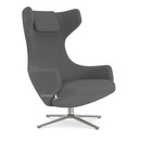 Grand Repos, Sessel Grand Repos, Stoff Cosy 2 Classic Grey, 41 cm, Poliert