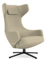 Grand Repos, Sessel Grand Repos, Stoff Dumet beige melange, 41 cm, Basic dark