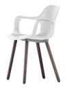 HAL Armchair Wood, Weiß, Eiche massiv dunkel, Naturholz Schutzlack