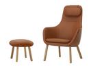 HAL Lounge Chair, Leder Premium cognac, Mit Ottoman