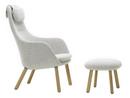 HAL Lounge Chair, Stoff Nubia sierragrau, Mit Ottoman