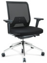 Details Vitra ID Mesh ID Mesh, FlowMotion-mit Vorwärtsneigung, mit Sitztiefenverstellung, Mit 2D Armlehnen, 5-Stern Untergestell, Aluminium poliert, Basic dark, Sitz Plano, Rücken Diamond Mesh, Nero