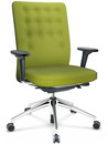 Details Vitra ID Trim ID Trim, Ohne Lumbalstütze, FlowMotion-ohne Vorwärtsneigung, ohne Sitztiefenverstellung, Mit 2D Armlehnen, 5-Stern Untergestell, Aluminium poliert, Sitz und Rücken Plano, Avocado