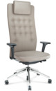 ID Trim L, FlowMotion ohne Sitztiefenverstellung, Mit 3D-Armlehnen, Basic dark, Leder sand