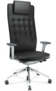 ID Trim L, FlowMotion mit Sitztiefenverstellung, Mit 3D-Armlehnen, Soft grey, Leder nero