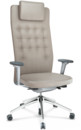 ID Trim L, FlowMotion ohne Sitztiefenverstellung, Mit 3D-Armlehnen, Soft grey, Leder sand