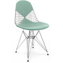 Kissen für Wire Chair (DKR/DKW/DKX/LKR), Sitz- und Rückenkissen (Bikini), Hopsak, Mint / elfenbein