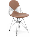 Kissen für Wire Chair (DKR/DKW/DKX/LKR), Sitz- und Rückenkissen (Bikini), Hopsak, Cognac / elfenbein