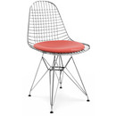 Kissen für Wire Chair (DKR/DKW/DKX/LKR), Sitzkissen, Hopsak, Poppy red / elfenbein