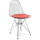 Kissen für Wire Chair (DKR/DKW/DKX/LKR), Sitzkissen, Hopsak, Poppy red / elfenbein