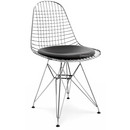 Kissen für Wire Chair (DKR/DKW/DKX/LKR), Sitzkissen, Leder (Standard), Nero