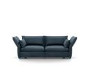 Mariposa Sofa, Zweieinhalbsitzer (H80,5 x B171 x T101,5 cm), Iroko stahlblau