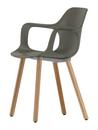 HAL Armchair Wood, Basalt, Eiche massiv hell, Naturholz Schutzlack