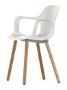 HAL Armchair Wood, Cotton white, Eiche massiv hell, Naturholz Schutzlack