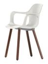 HAL Armchair Wood, Cotton white, Eiche massiv dunkel, Naturholz Schutzlack