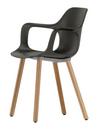 HAL Armchair Wood, Tiefschwarz, Eiche massiv hell, Naturholz Schutzlack