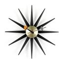 Sunburst Clock Black