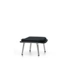 Slow Chair Ottoman, Untergestell poliert, Schwarz