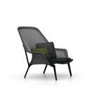 Slow Chair, Untergestell beschichtet chocolate, Schwarz