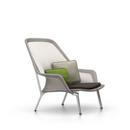 Slow Chair, Untergestell poliert, Braun/crème