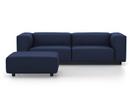 Soft Modular Sofa, Laser dunkelblau, Mit Ottoman