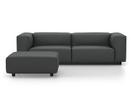 Soft Modular Sofa, Laser dunkelgrau, Mit Ottoman