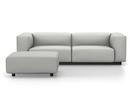 Soft Modular Sofa, Laser stonegrey, Mit Ottoman