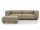 Soft Modular Sofa, Laser warmgrey, Mit Ottoman