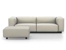 Soft Modular Sofa, Laser warmgrey/elfenbein, Mit Ottoman