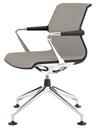 Unix Chair Viersternfuß, Diamond Mesh soft grey, Basic dark