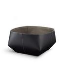 Isanka Korb, Leder Saddle black, Stoff Canvas moonlight