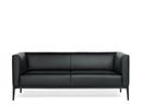 Jaan Sofa 780, 2,5 Sitzer (H 70 x B 180 x T 78 cm), Leder Select schwarz, Matt-pulverbeschichtet schwarz